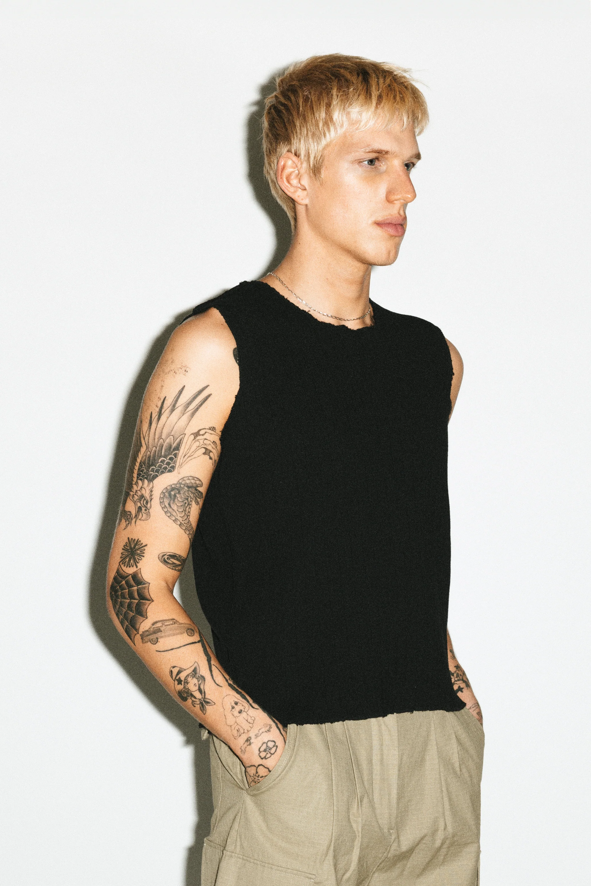 Camden Raw-Edge Muscle Tank | Black - Image 3
