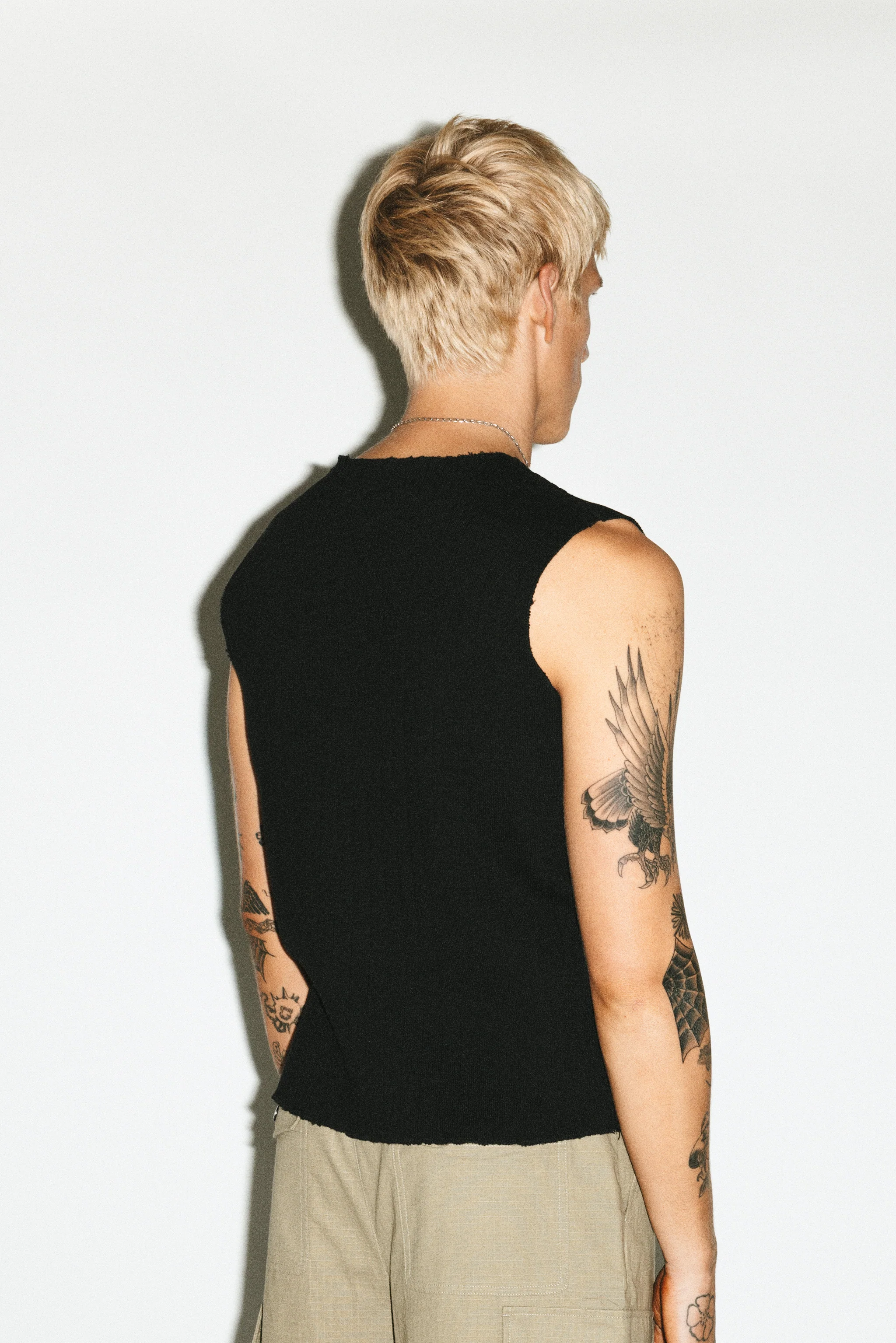 Camden Raw-Edge Muscle Tank | Black - Image 4