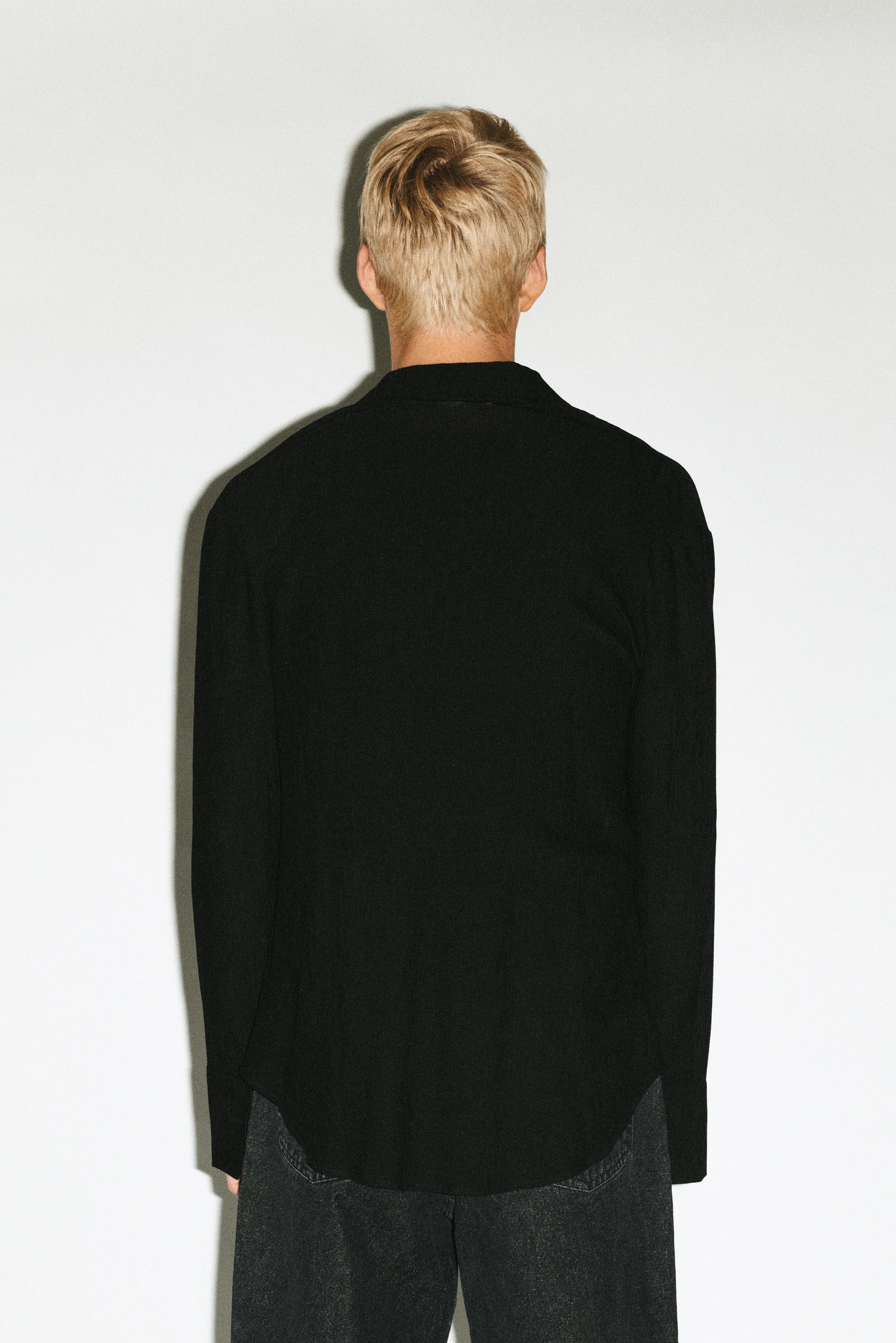 Del Aire Semi-Sheer Gauze Button Up - Image 5