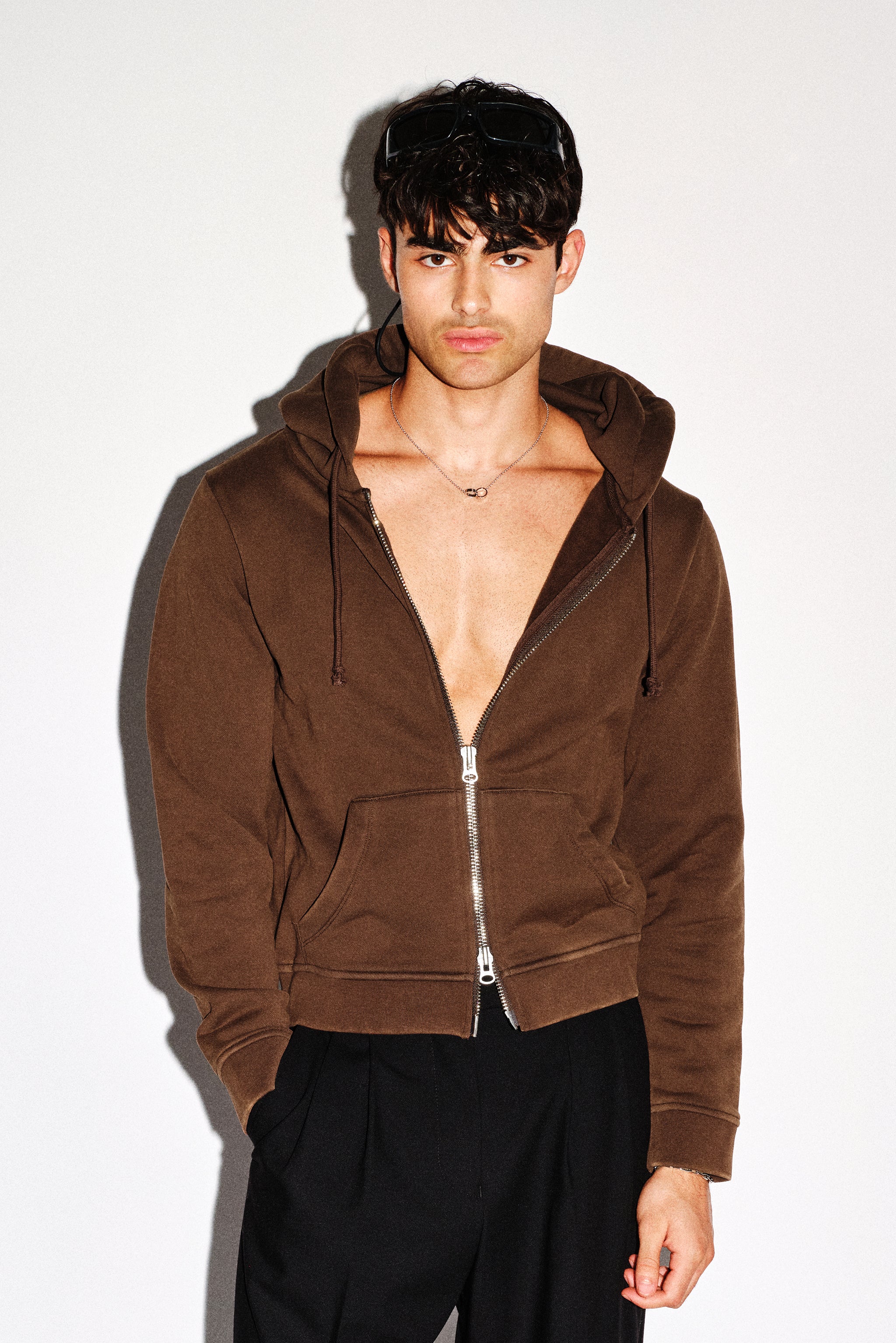 Douglas Shrunken Zip Hoodie - Image 5