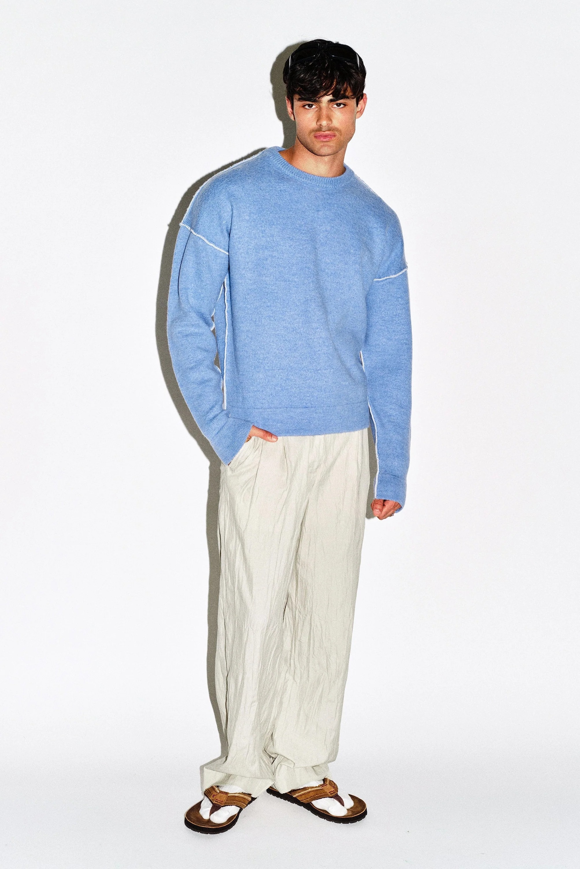 Dume Crushed Wide-Leg Pleated Trouser - Image 13