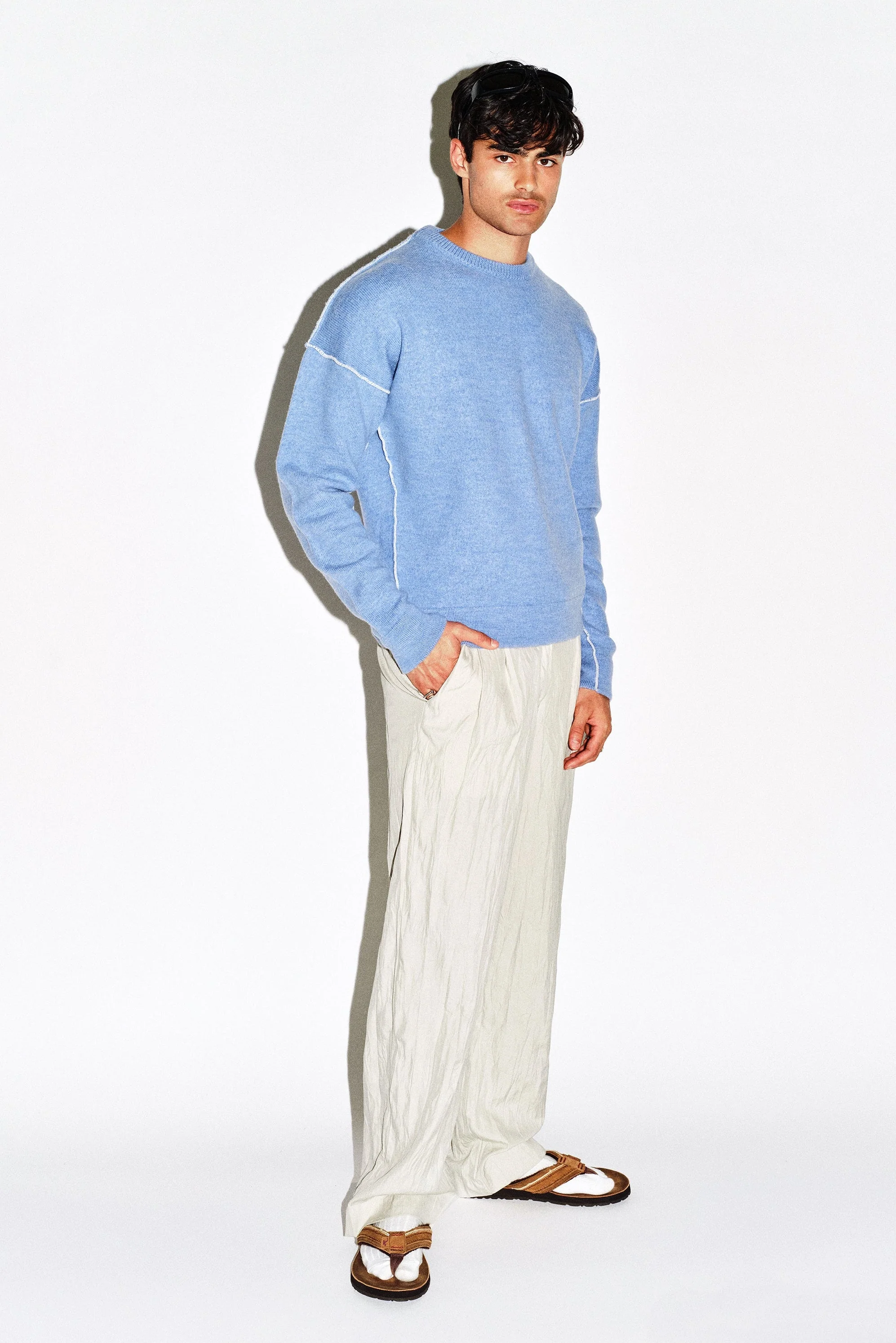 Dume Crushed Wide-Leg Pleated Trouser - Image 14