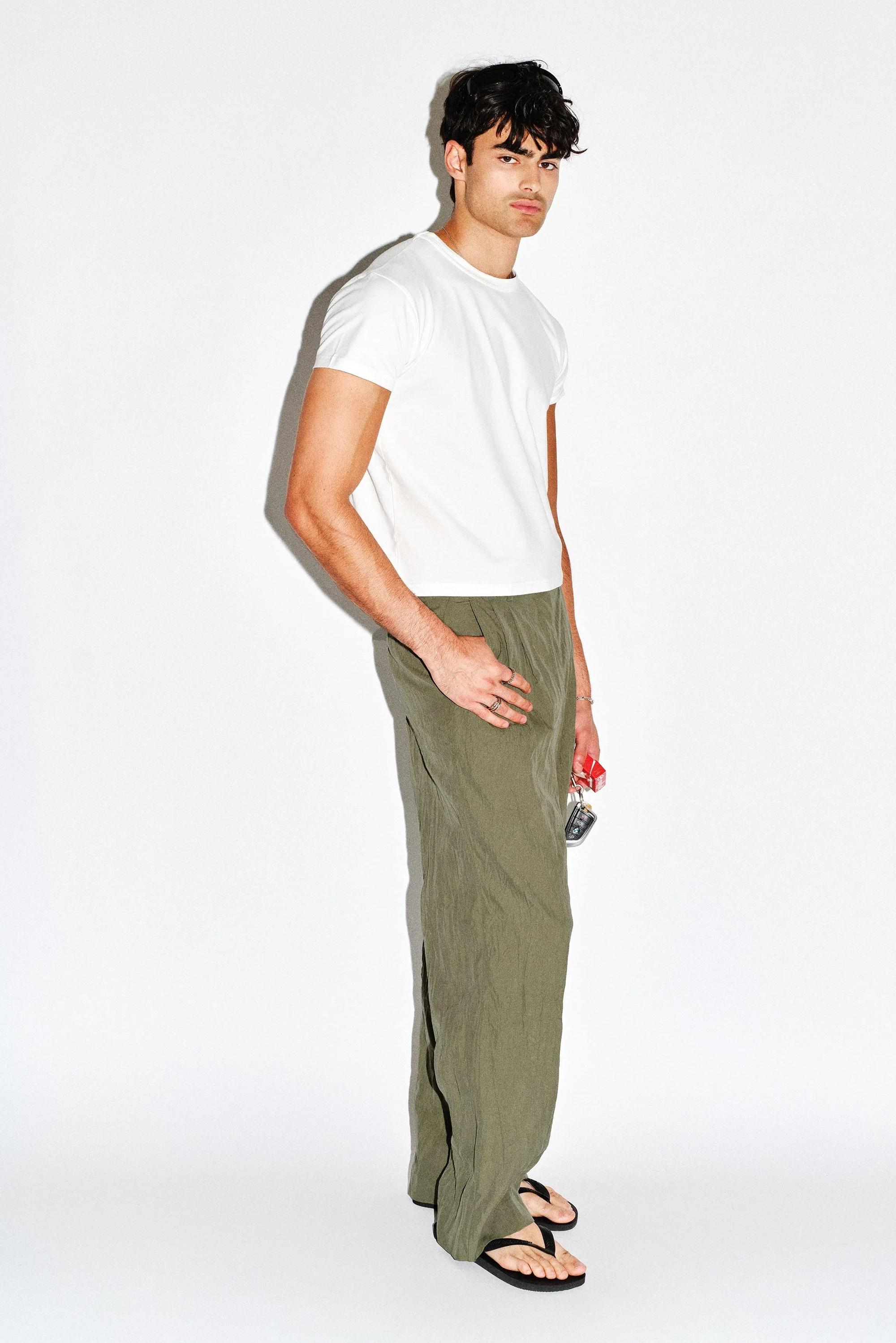 Dume Crushed Wide-Leg Pleated Trouser - Image 6