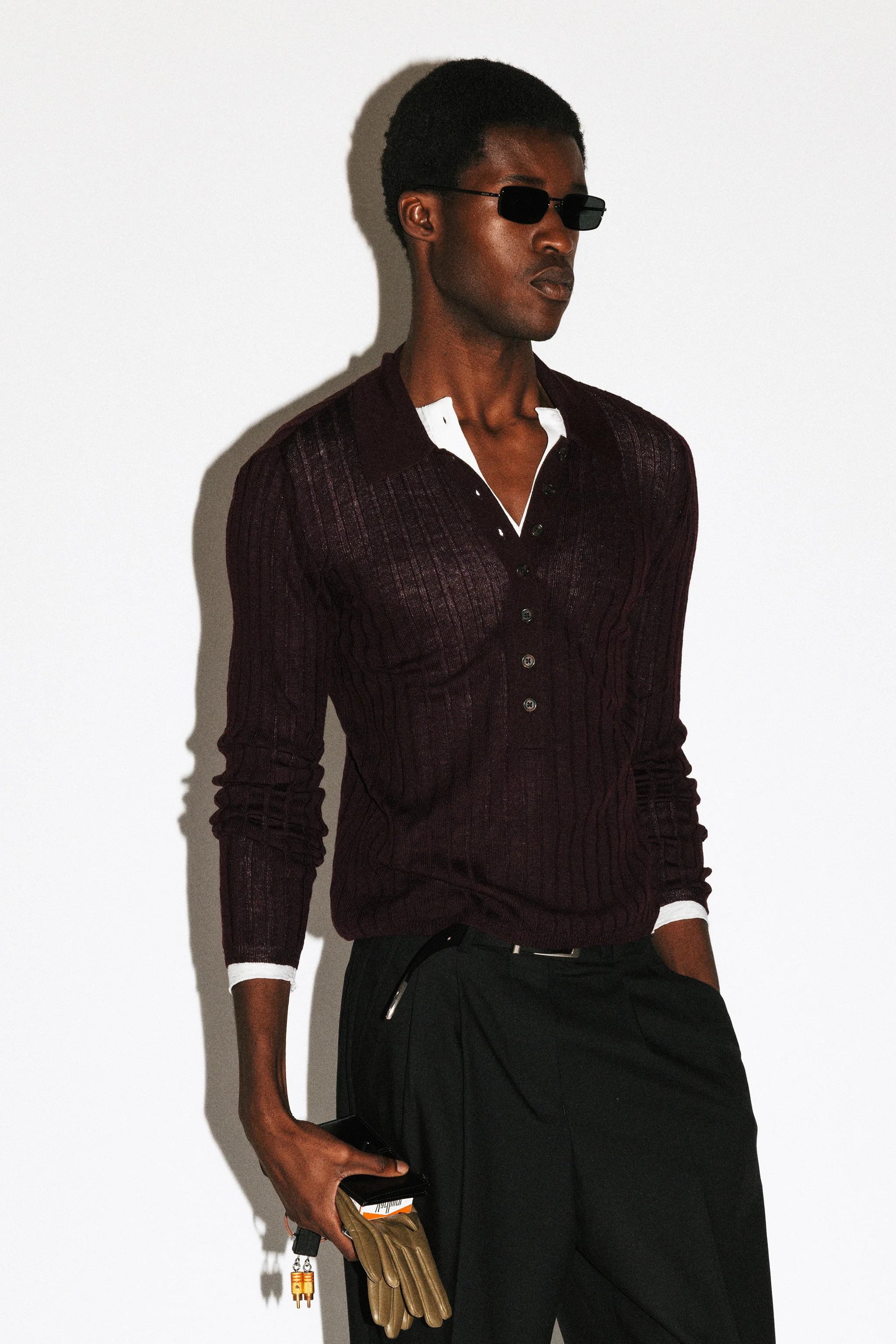 Harland Ribbed Knit Polo - Image 10