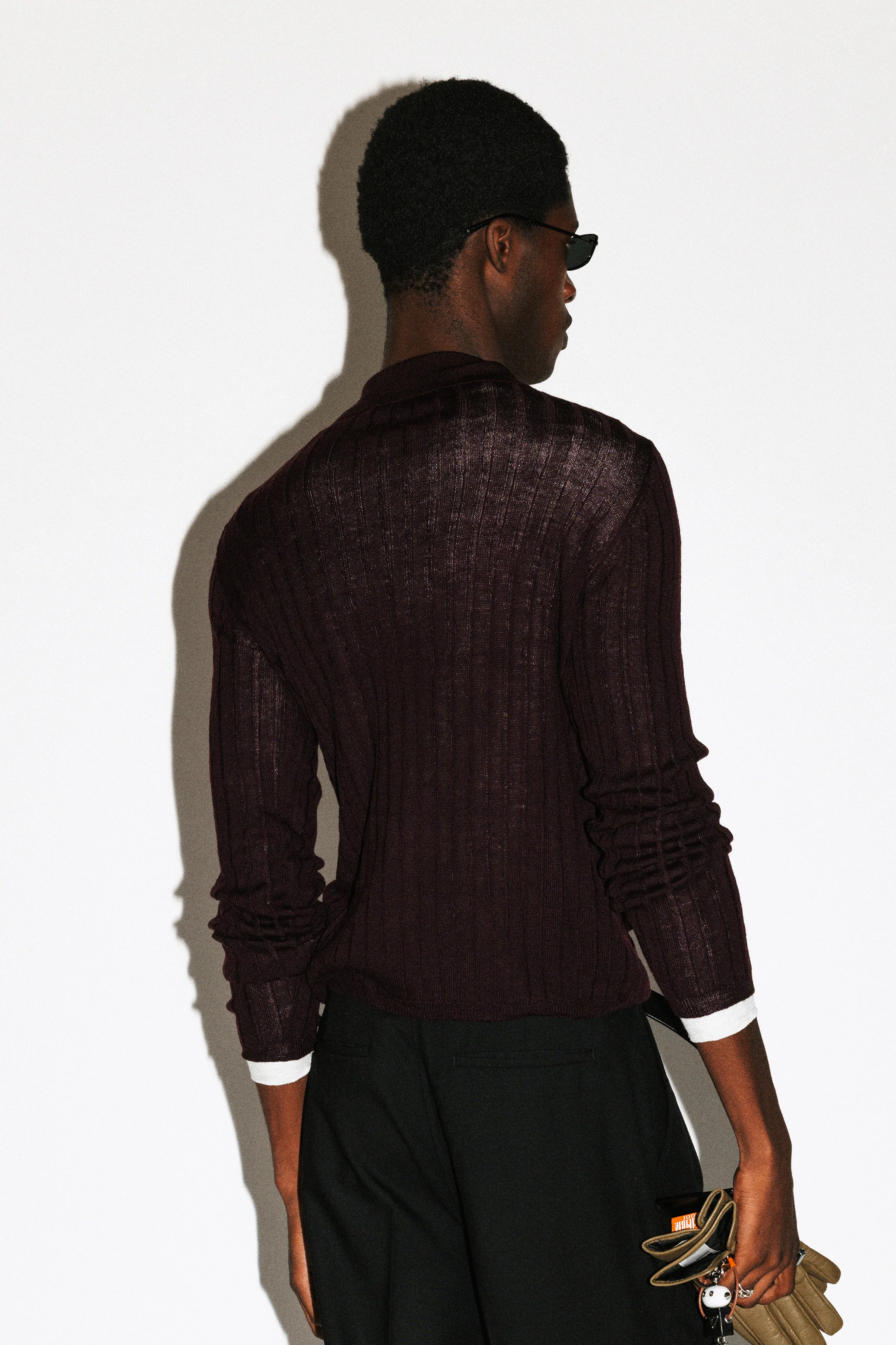 Harland Ribbed Knit Polo - Image 11
