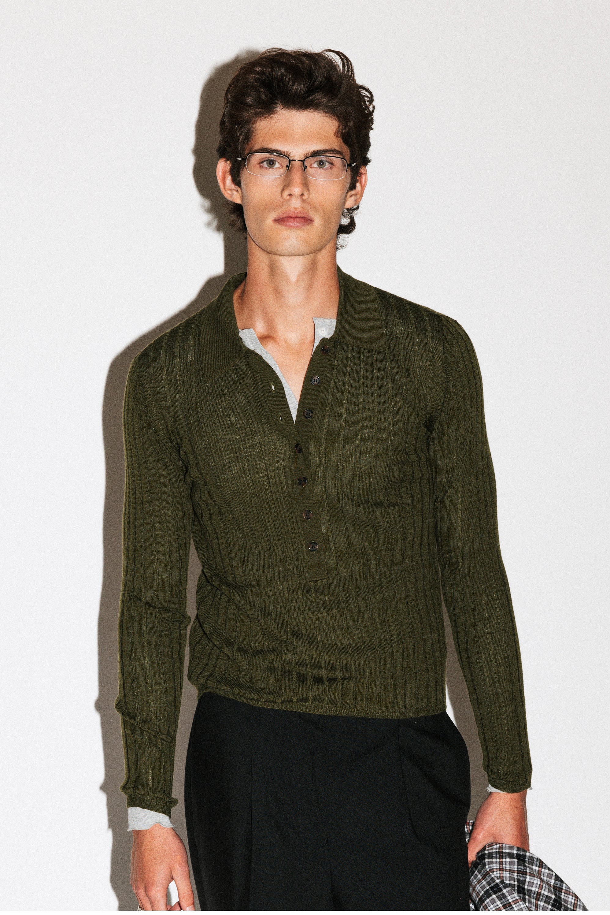 Harland Ribbed Knit Polo - Image 13