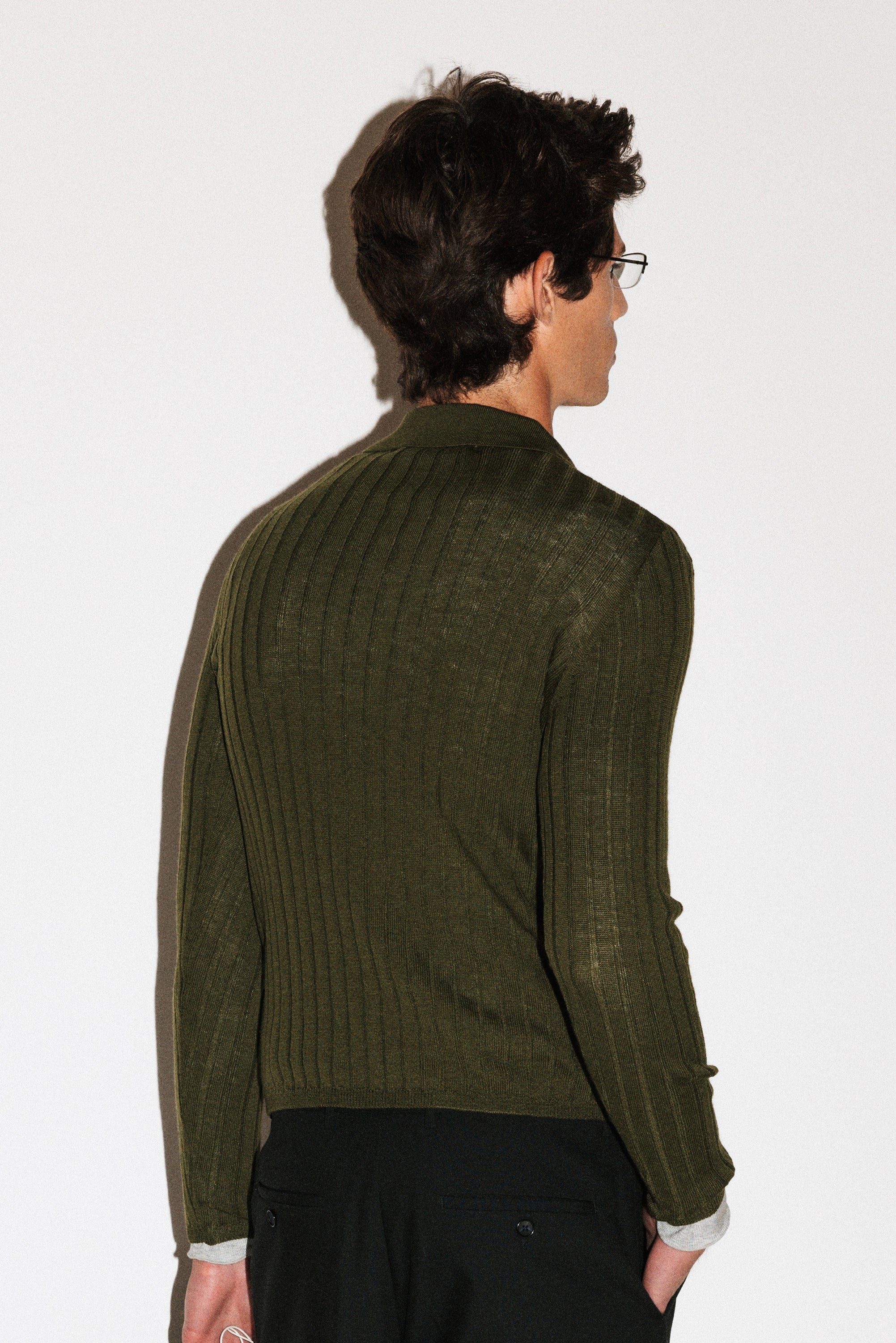 Harland Ribbed Knit Polo - Image 15