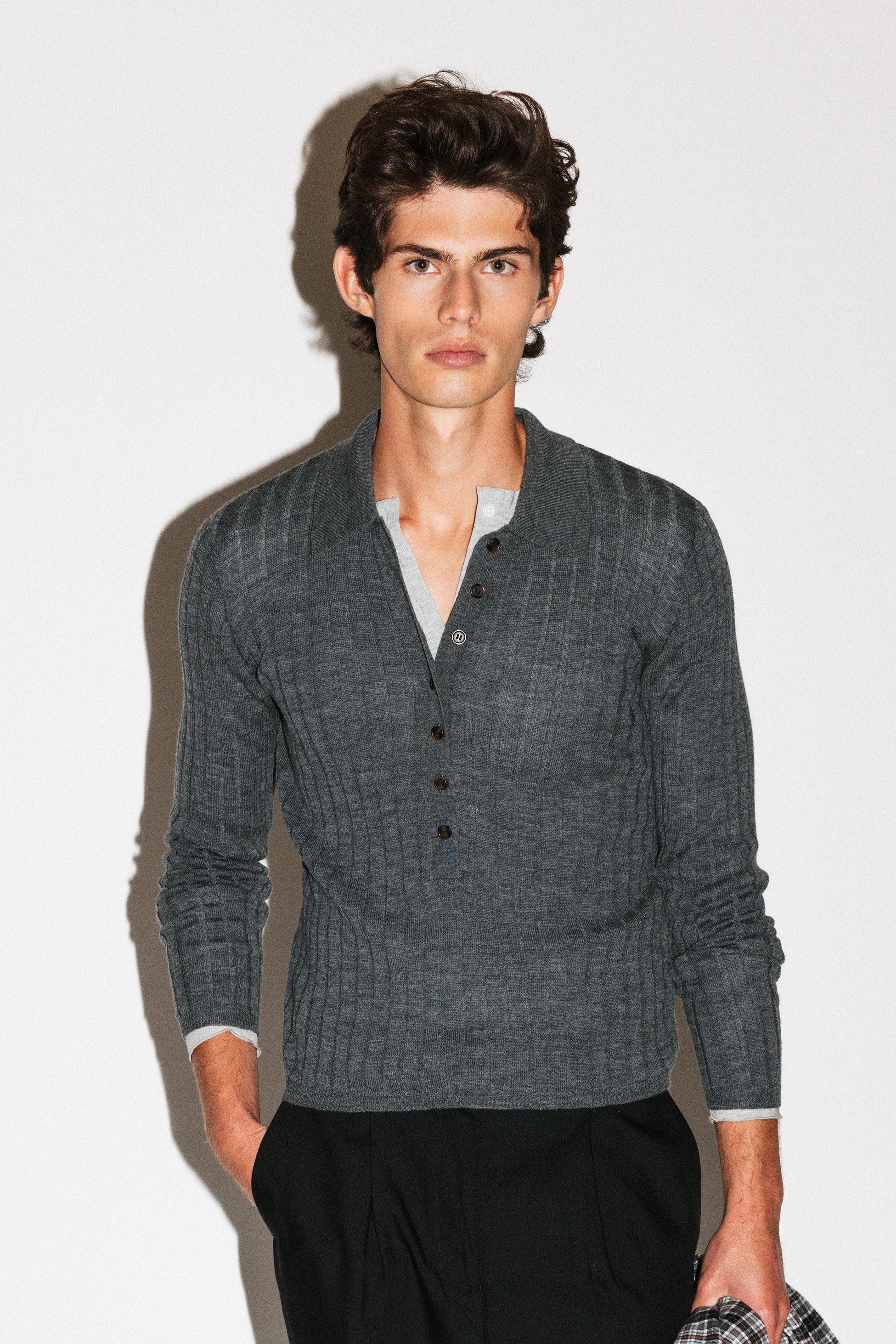 Harland Ribbed Knit Polo - Image 17