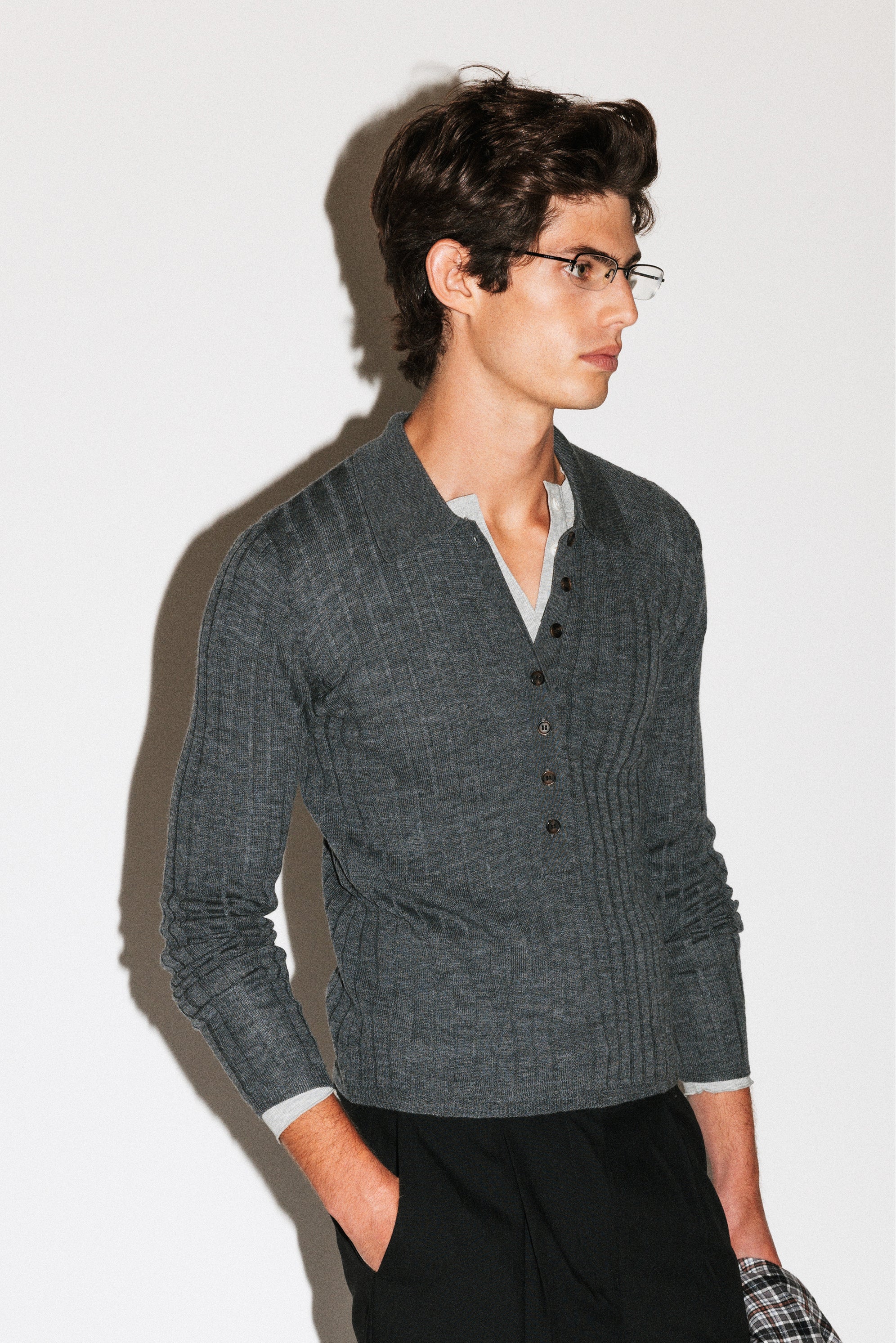 Harland Ribbed Knit Polo - Image 18