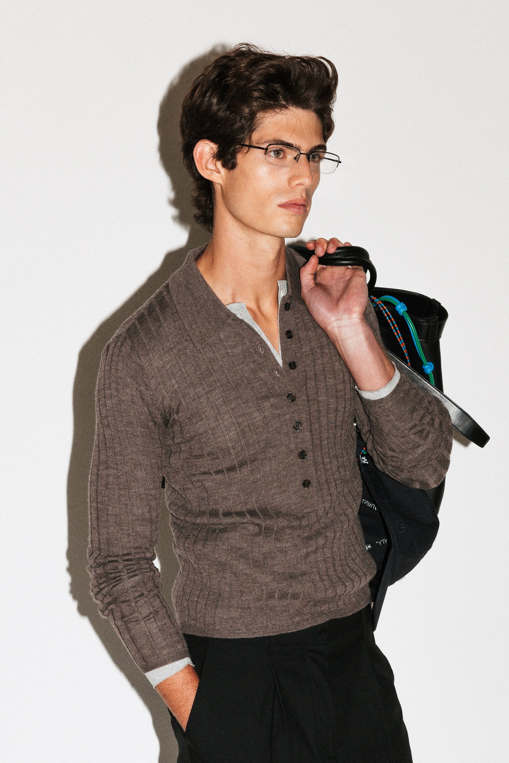 Harland Ribbed Knit Polo - Image 22