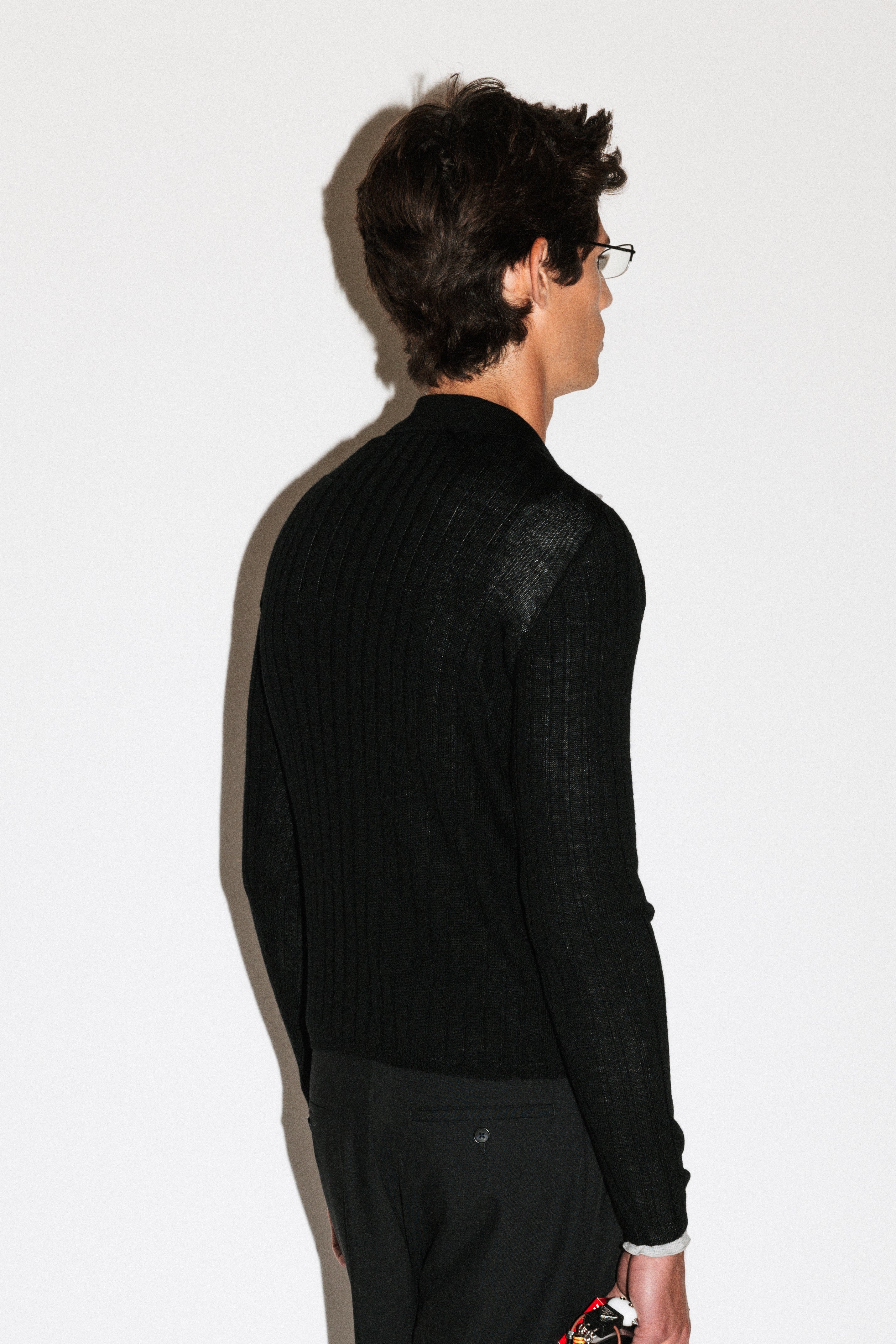 Harland Ribbed Knit Polo - Image 3