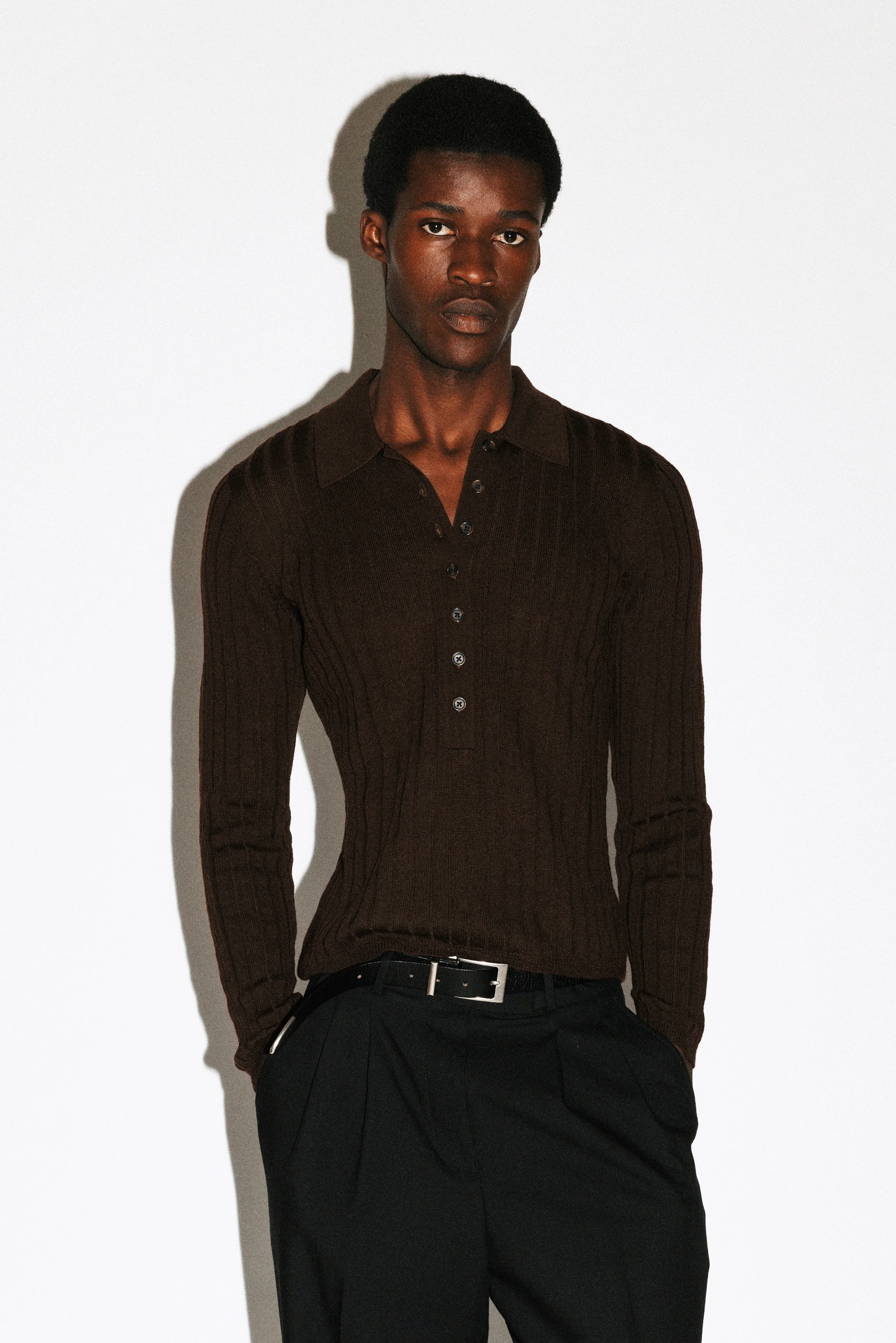 Harland Ribbed Knit Polo - Image 5