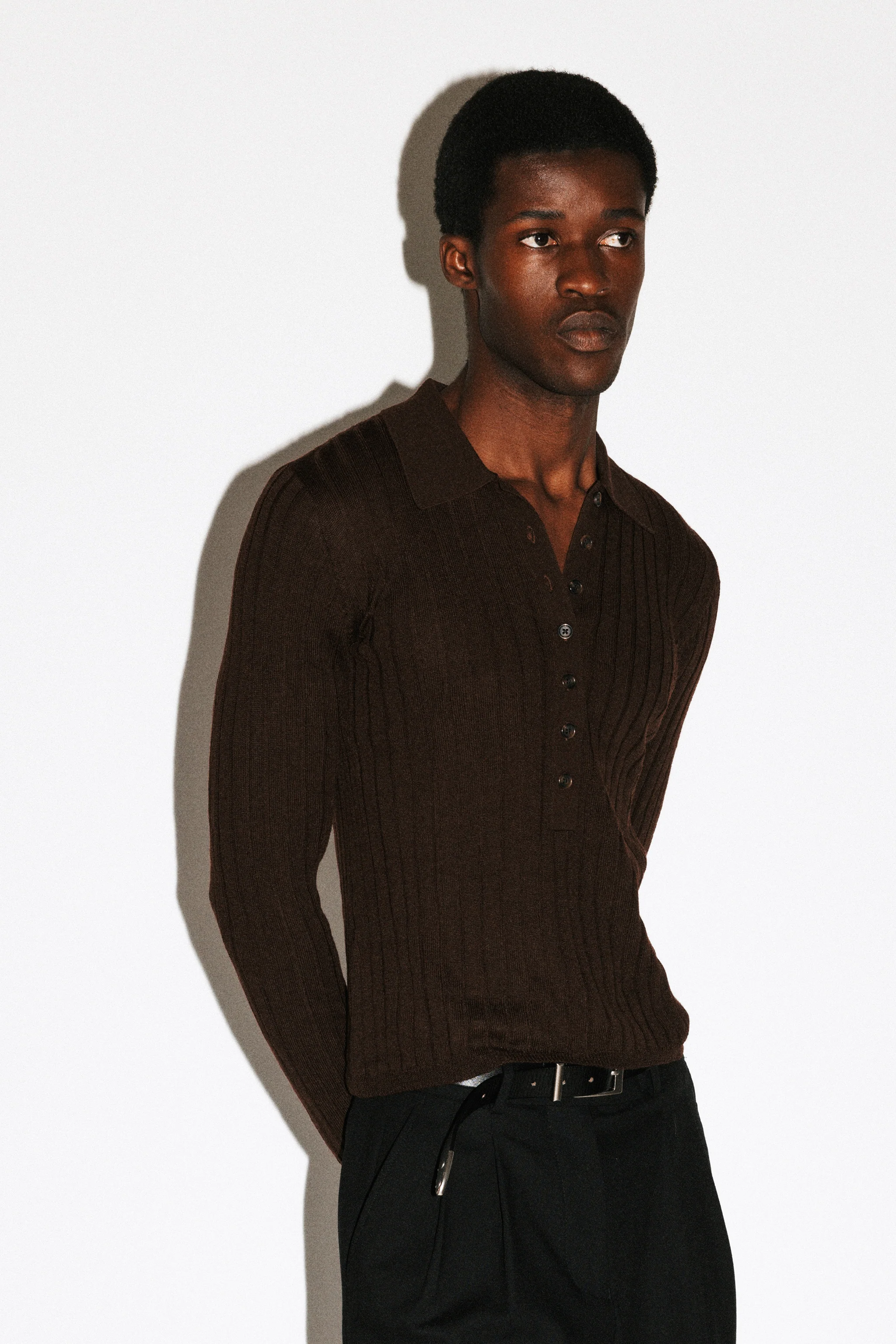 Harland Ribbed Knit Polo - Image 6