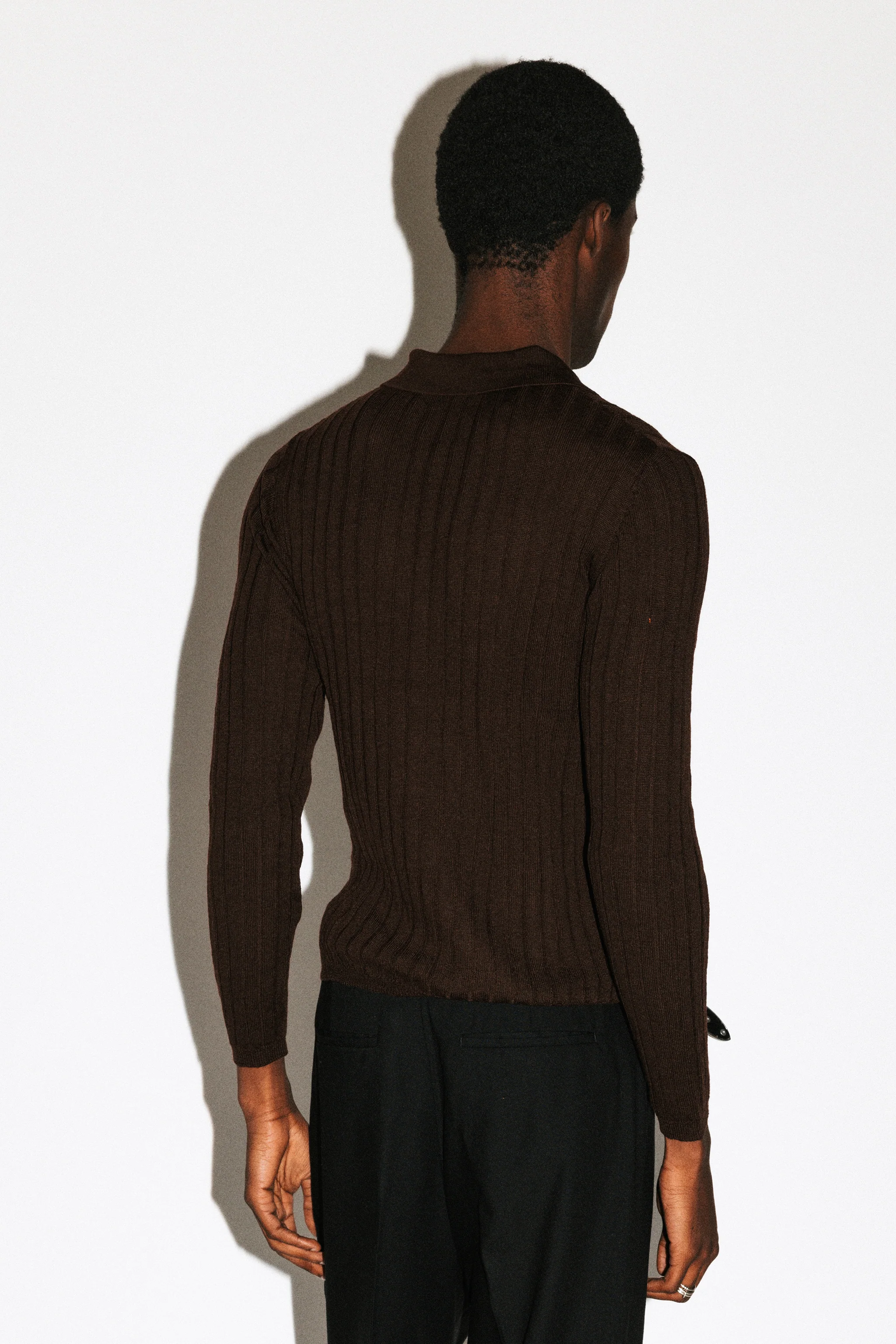 Harland Ribbed Knit Polo - Image 7