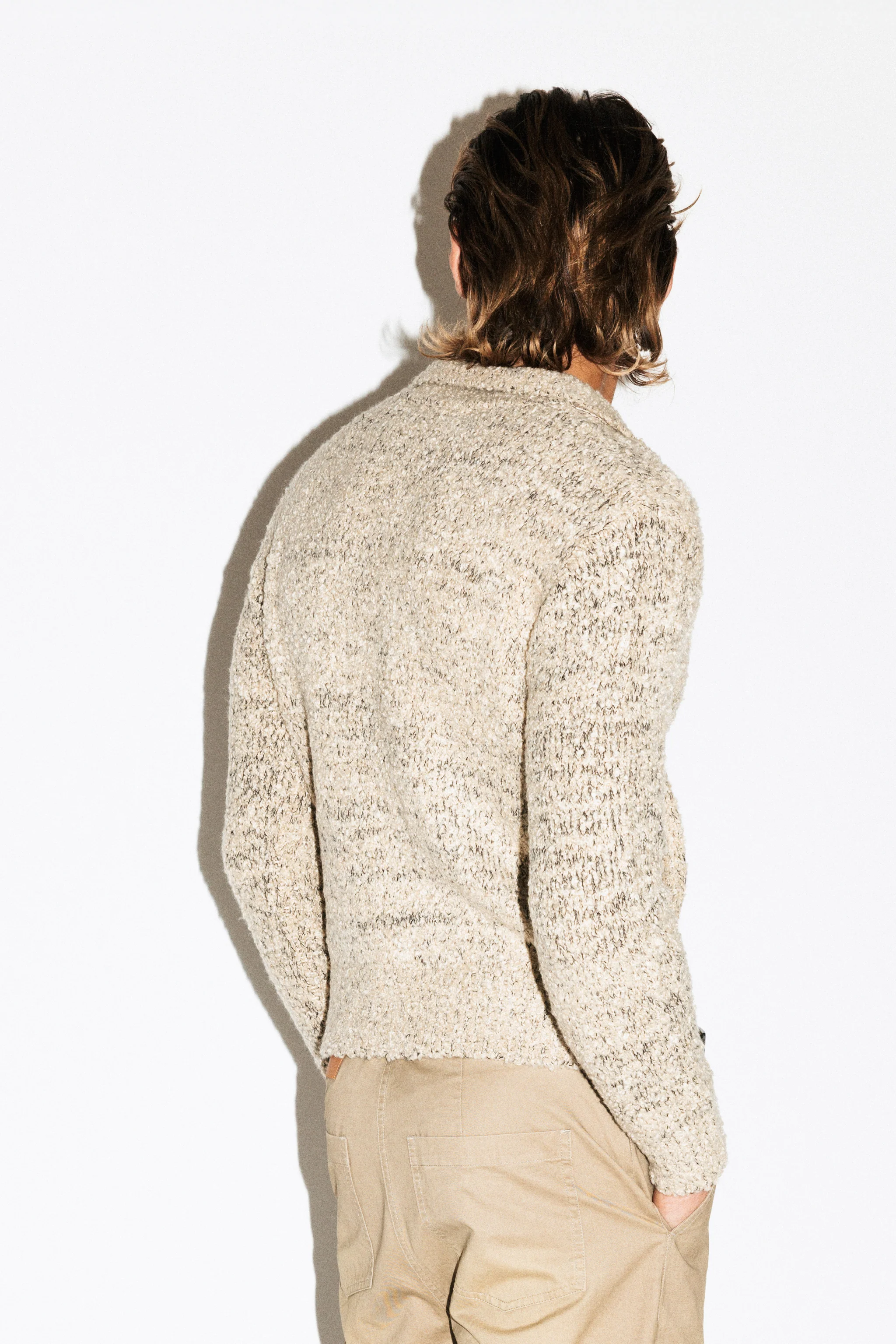 Hoover Textural Slim Zip Cardigan - Image 11