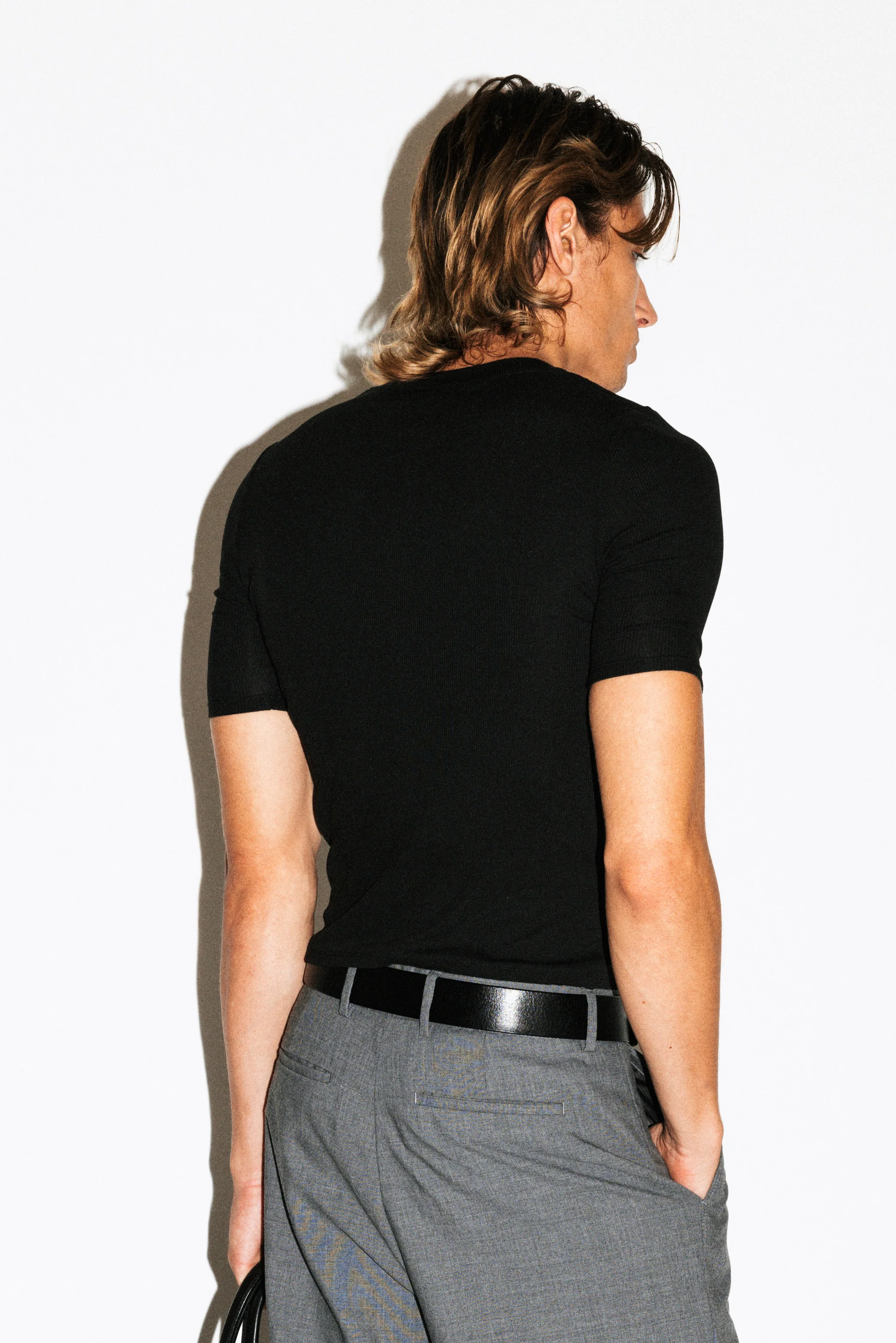 Maltman Slim Short Sleeve Silk Henley - Image 3
