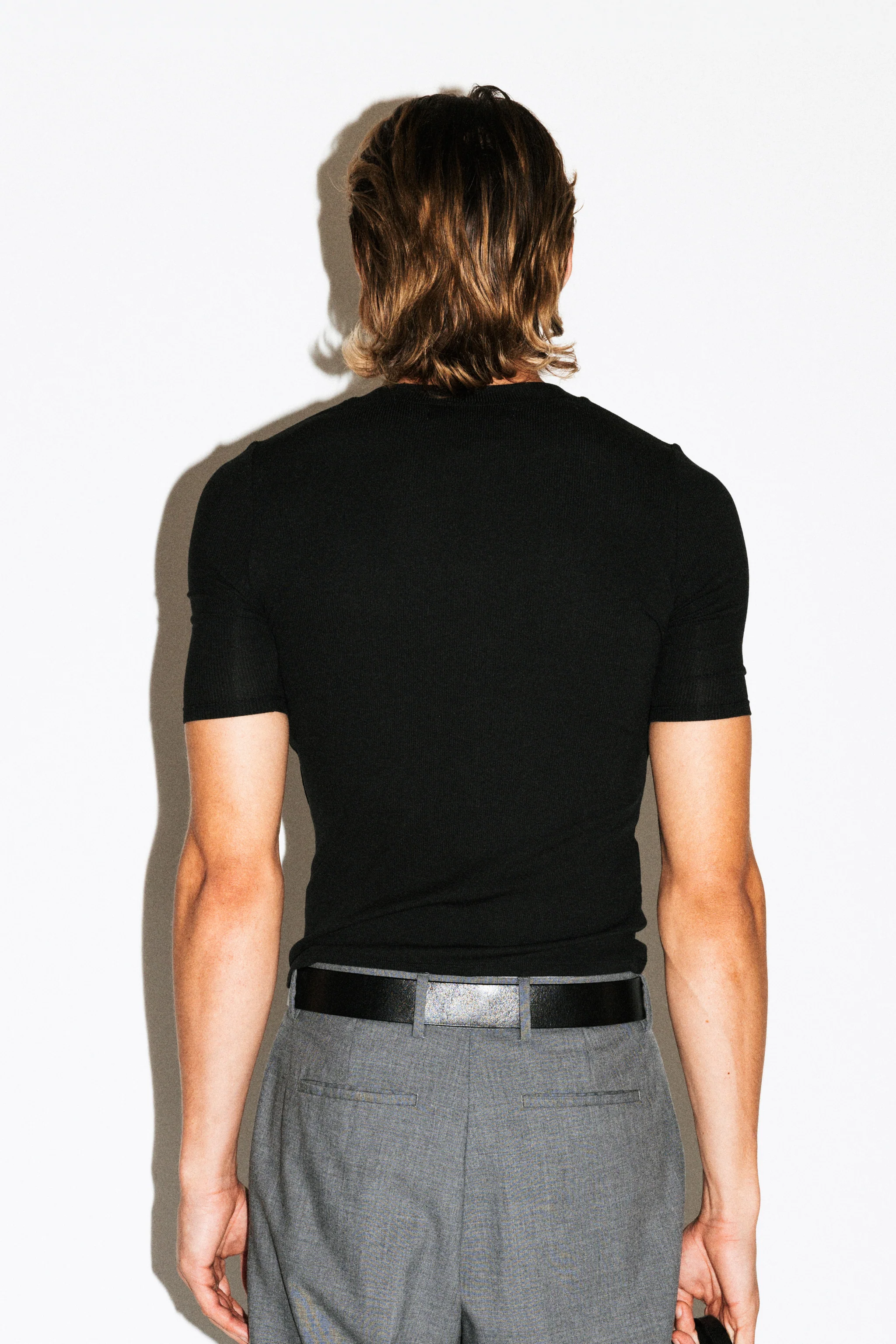 Maltman Slim Short Sleeve Silk Henley - Image 4