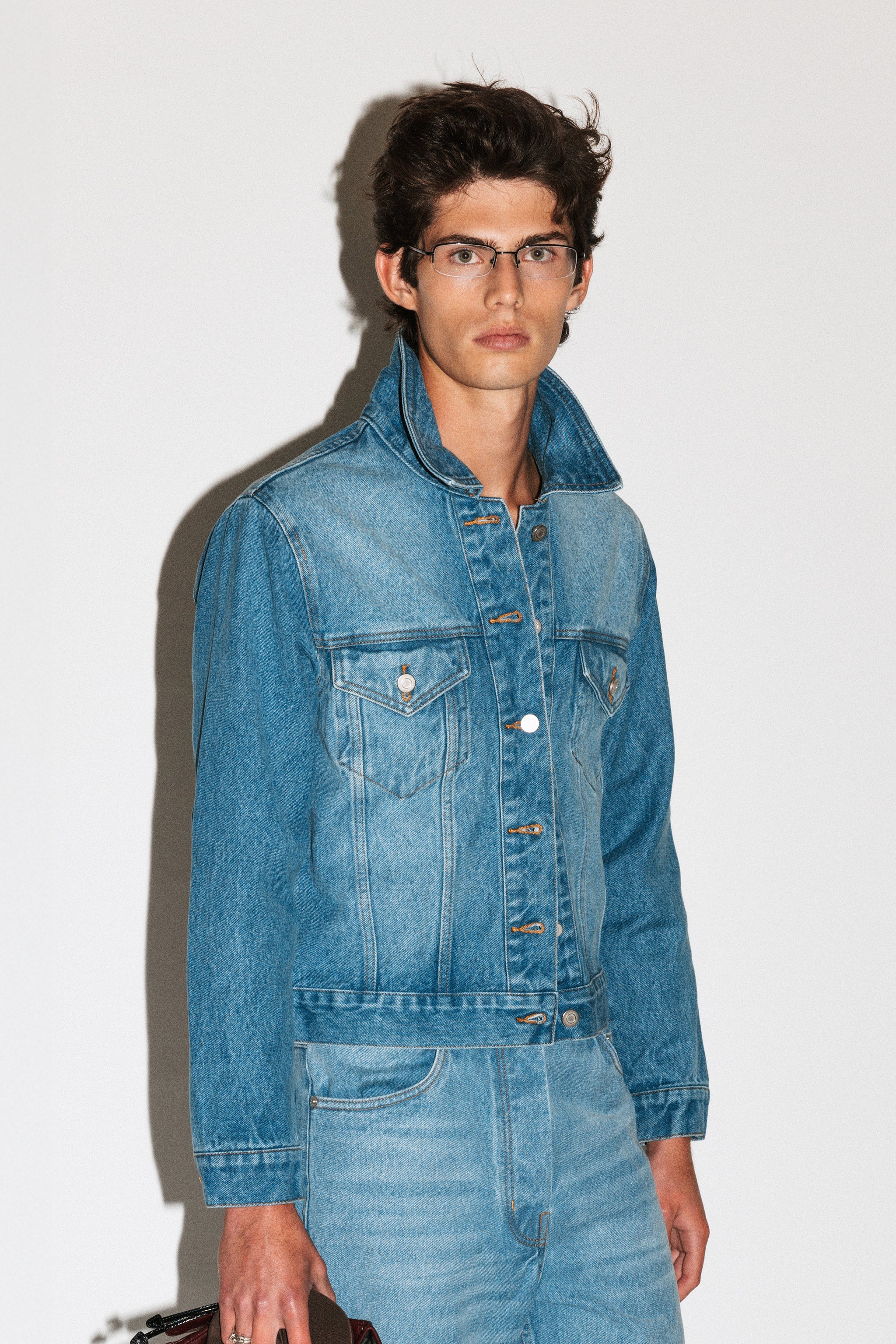 Runyon Fitted Western Denim Jacket - Image 10
