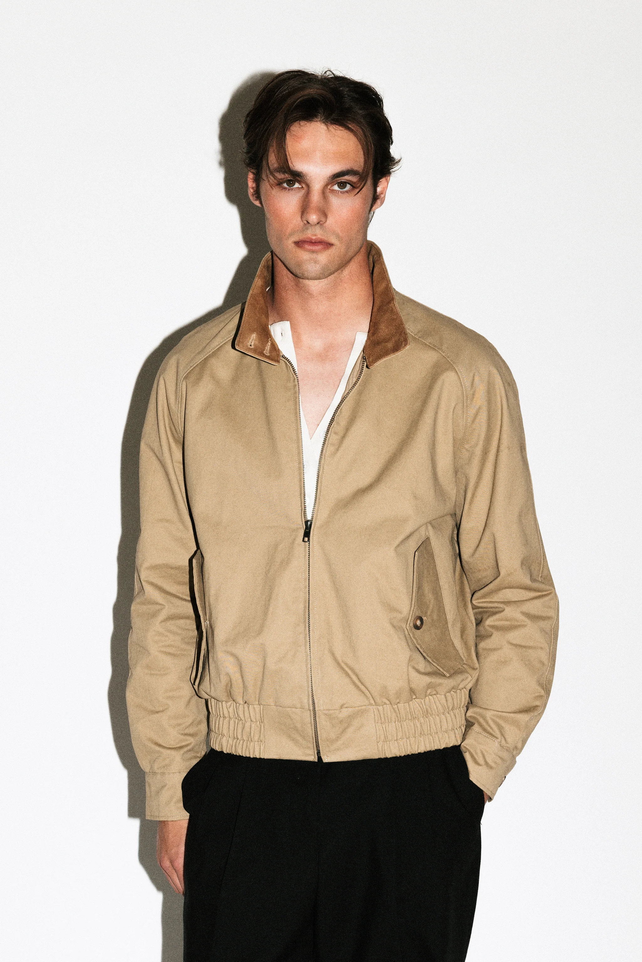 Terrace Suede Collar Harrington Jacket - Image 5