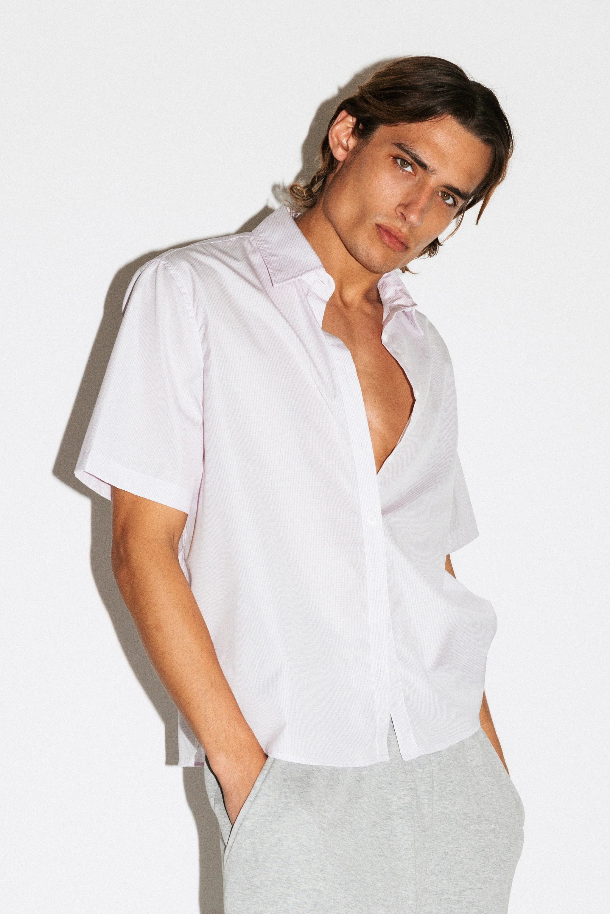 Zephyr Boxy Short-Sleeve Button Up Shirt - Image 13